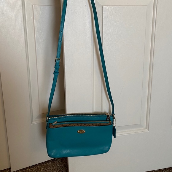 Teal Coach Crossbody bag - Picture 7 of 7